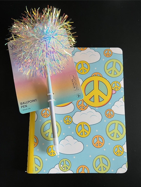 Yoobi Other - Yoobi Journal & Sparkle Pom-Pom Ballpoint Pen